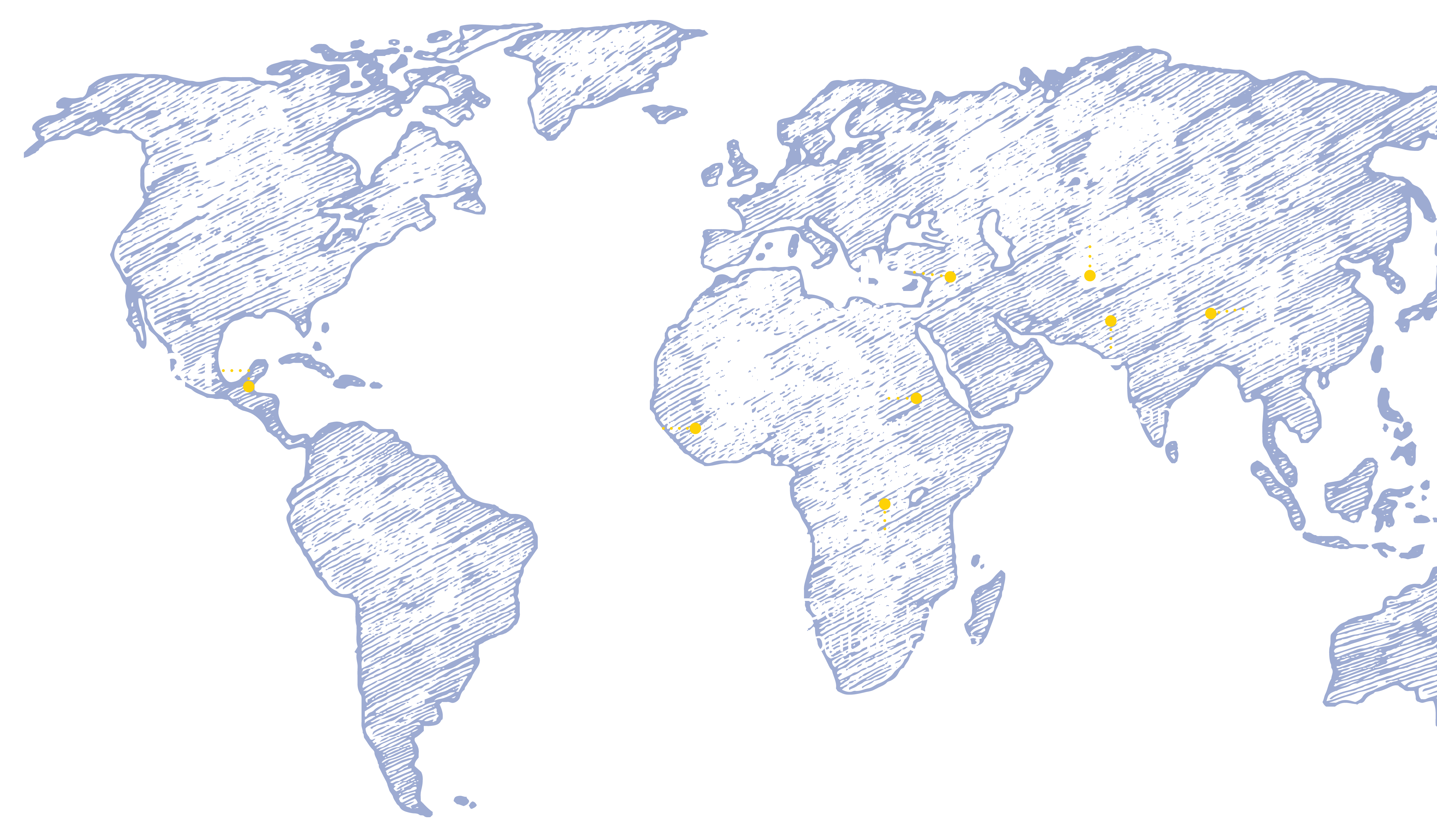 World Map with resettlement numbers. Guatemala 24, Guinea 3, Syria 19, Sudan 7, Democratic Republic of Congo 39, Pakistan 5, Afghanistan 32, Nepal 1.